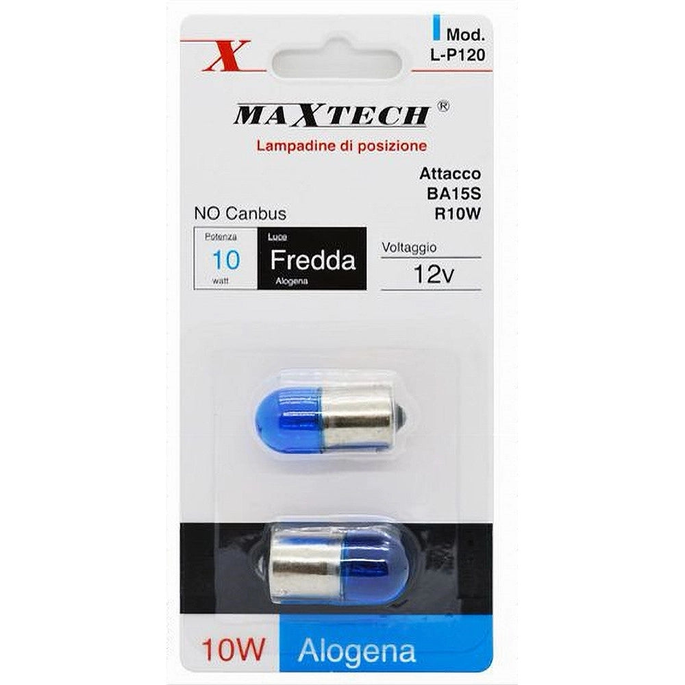 Trade Shop - Lampadine Posizione Ba15s Auto R10w 12v Luce Fredda Alogena 10w No Canbus L-p120 -
