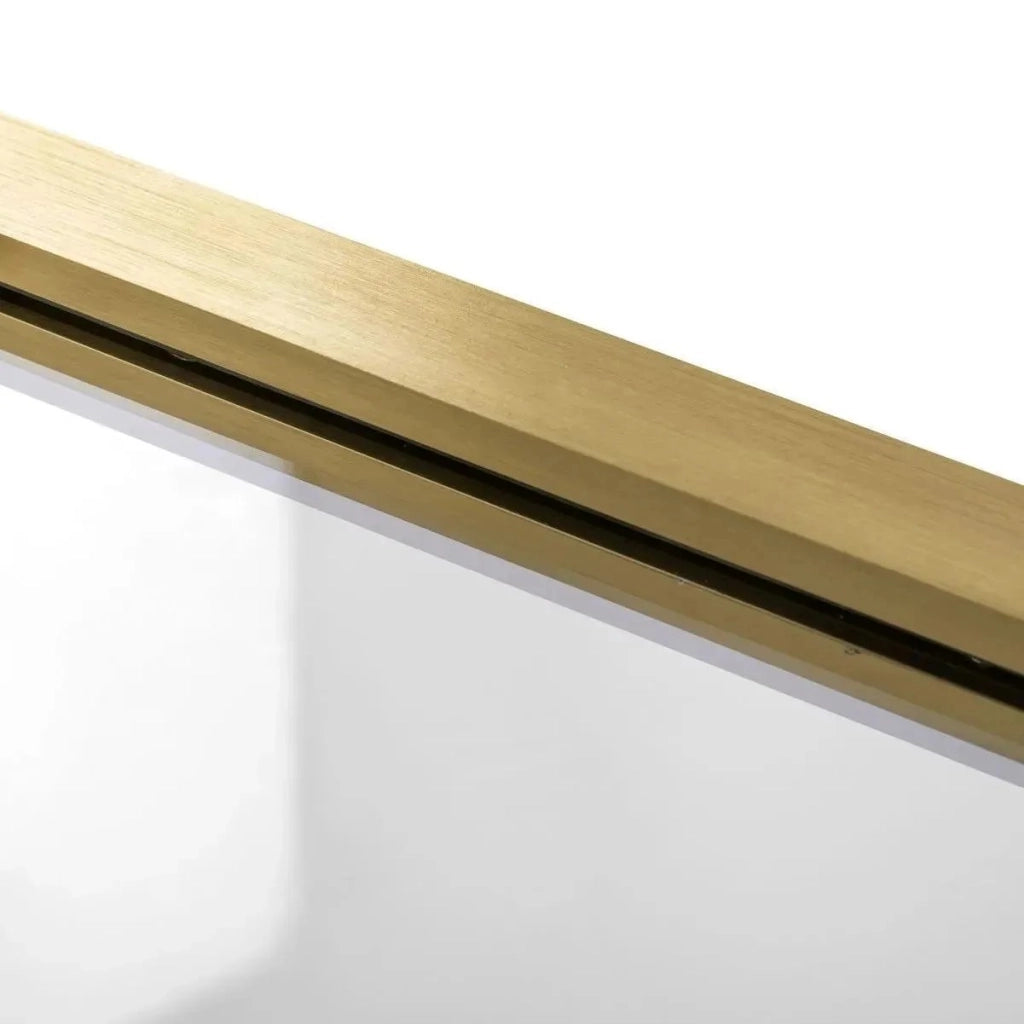 Cabina Doccia A Parete Rea Rapid Slide Brush Gold 100x90