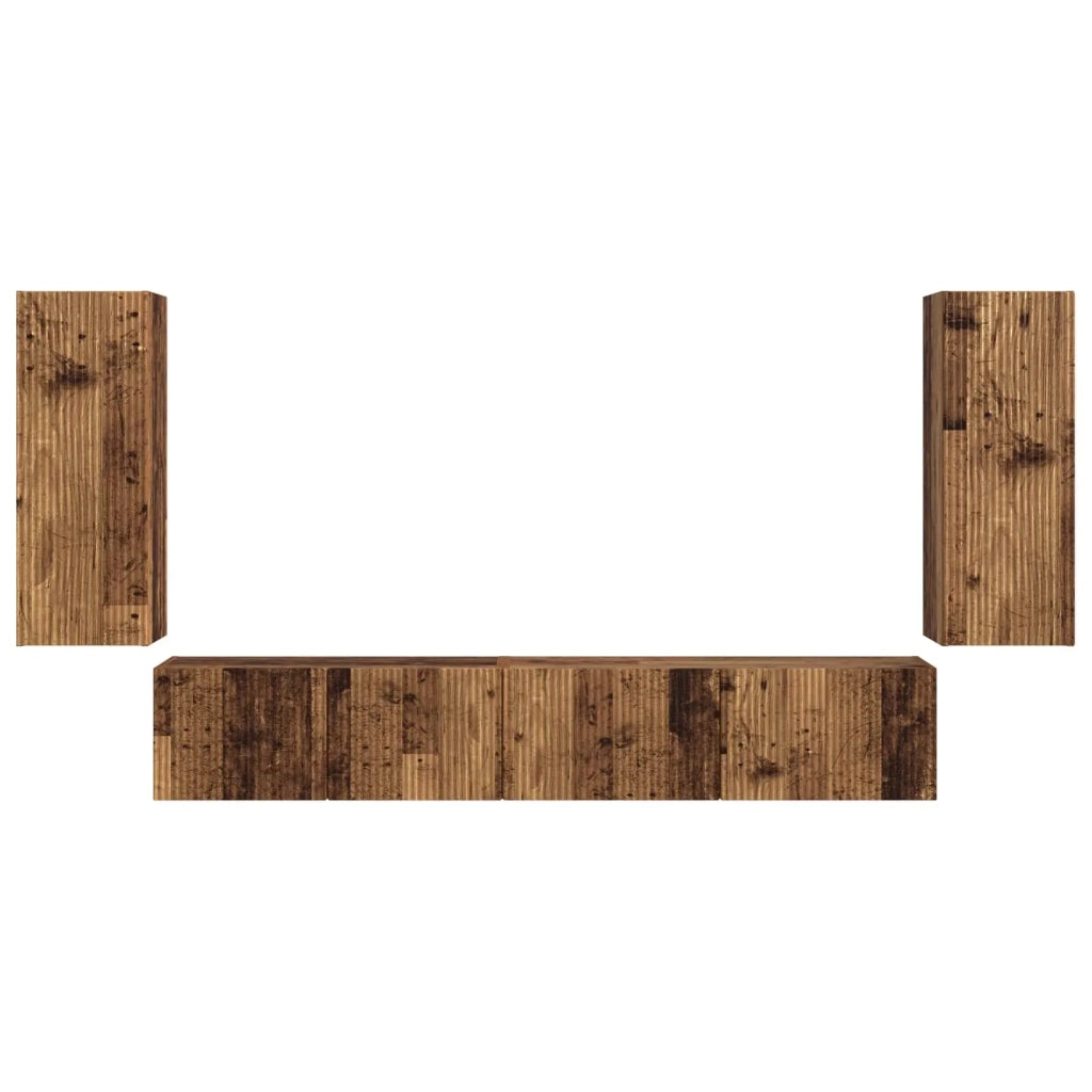 Set mobile TV 4 pcs Legno vecchio Legno multistrato 3409166