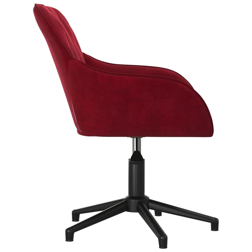 Poltrona girevole/poltrona da ufficio/computer/studio in velluto rosso in 02_0024173