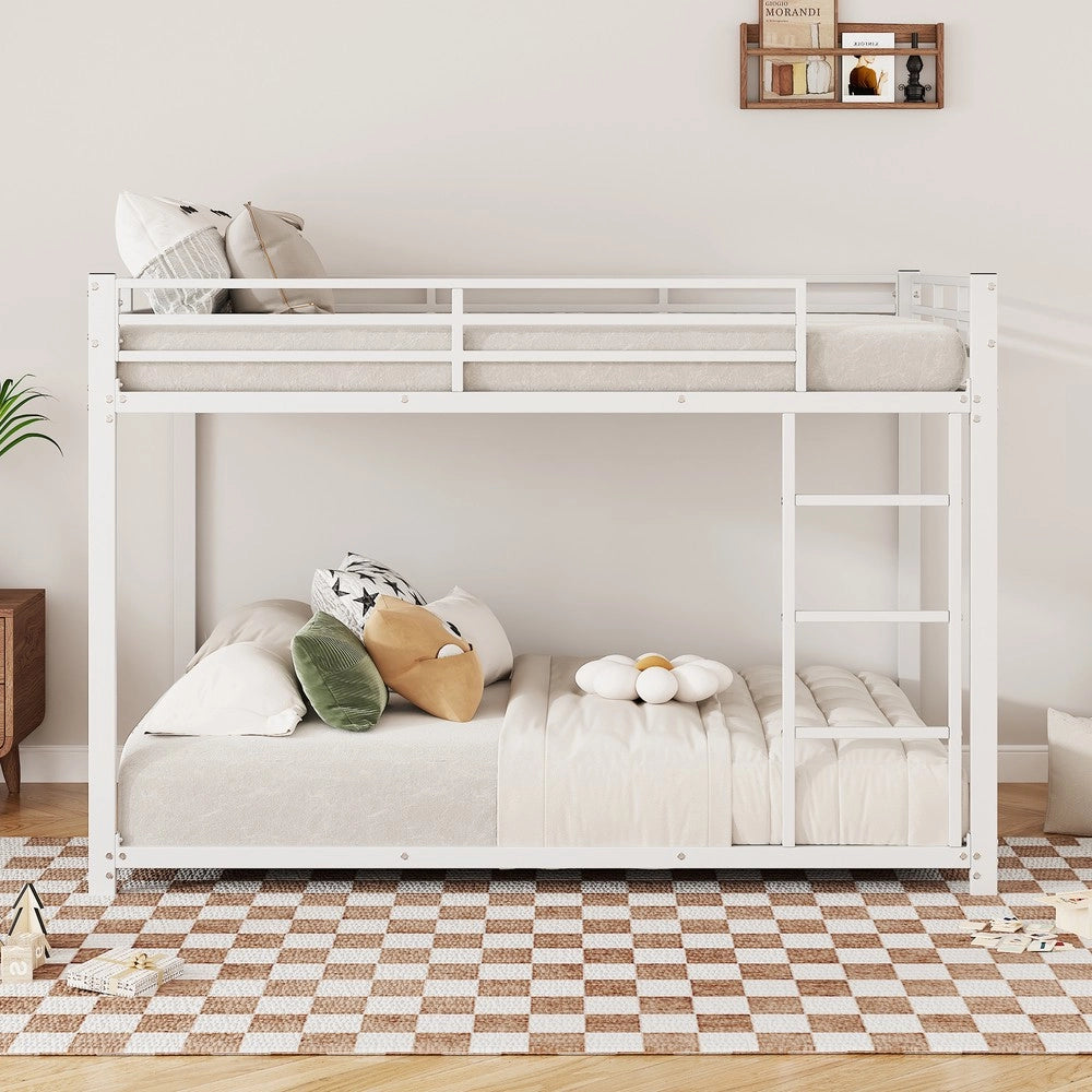 Letto a Castello in Metallo Bianco 140x200 ¨C MINIMAL ¨C Metallo Bianco