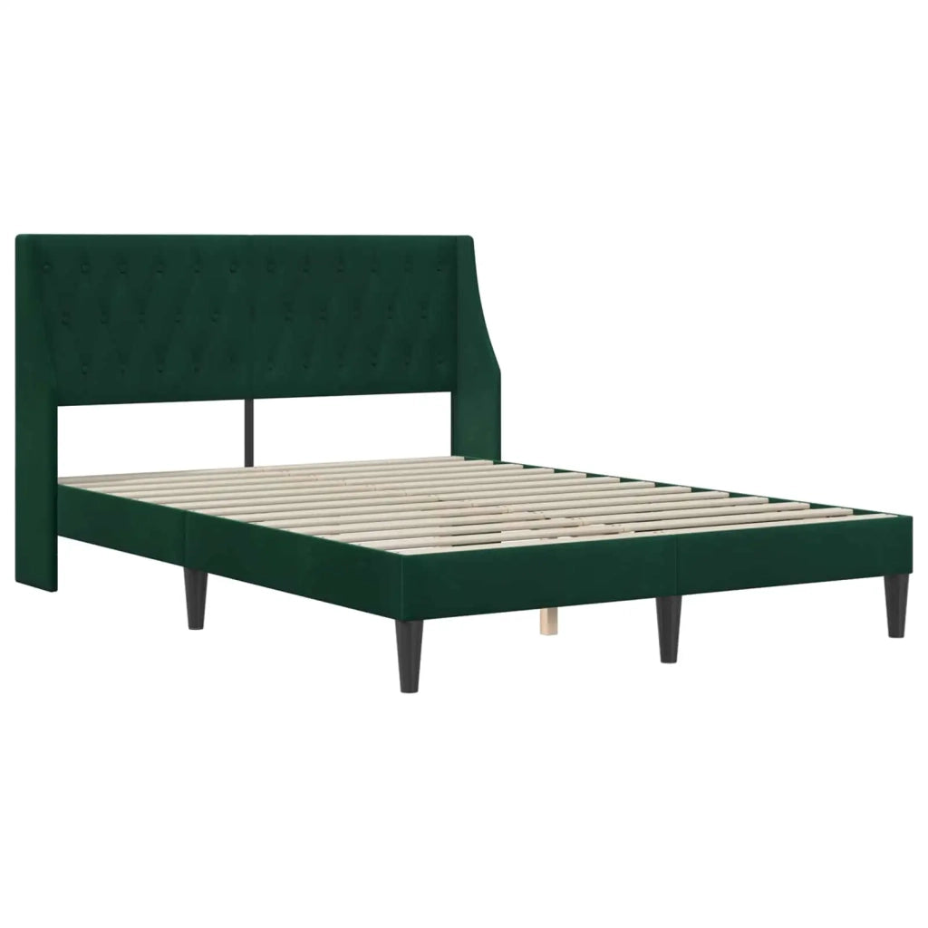Struttura del letto-Giroletto Verde Scuro 140 x 200 cm Velluto 519091