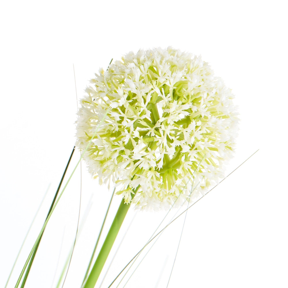 Pianta Artificiale in Vaso con Erba Verde, Fiori Guelder Rose e Vaso in Plastica Nero 120 cm Accessorio Decorativo per la Casa