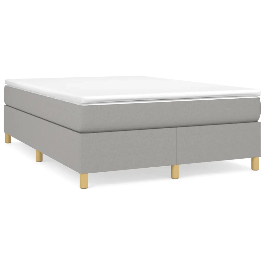 Struttura Letto a Rete a Molle Grigio Chiaro 140x190 cm Tessuto