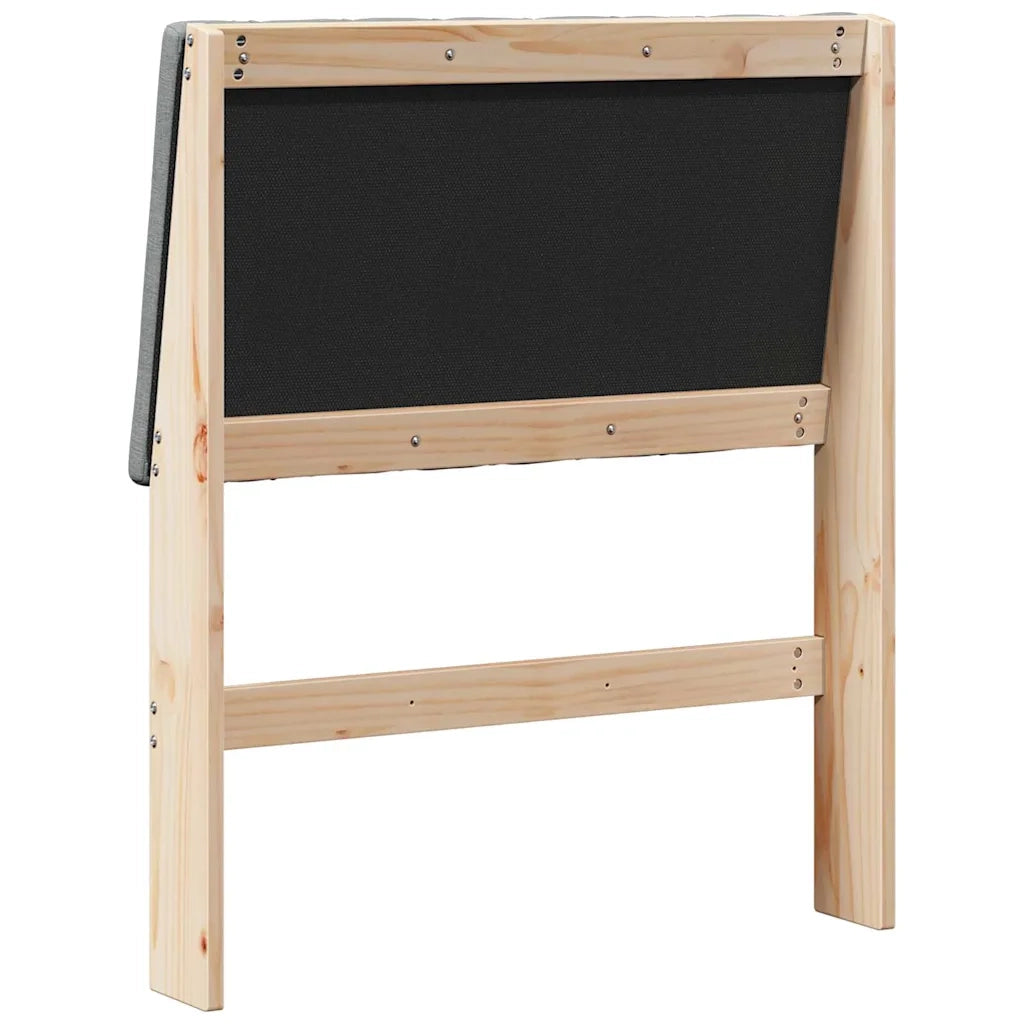Testiera | Testata imbottita Grigio scuro 75 cm Pino massello