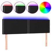 Testiera | Testata a LED Nera 144x5x78/88 cm in Tessuto