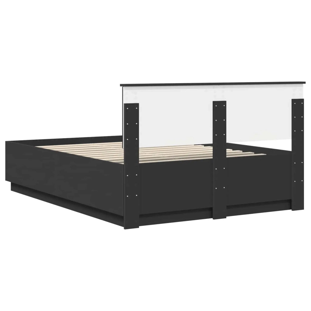 Struttura del letto Nero 150 x 200 cm Legno multistrato 3408062