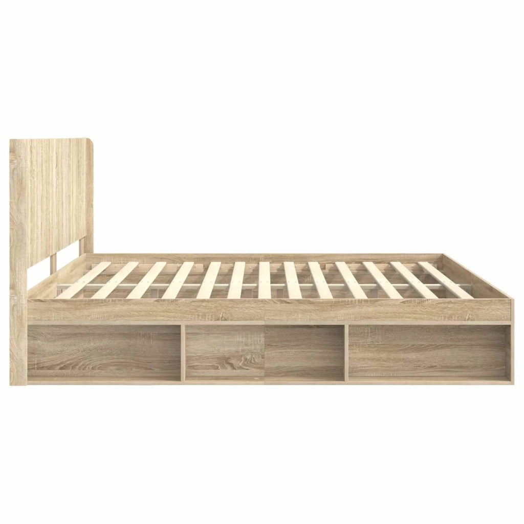 Struttura del letto con stoccaggio e testata Rovere Sonoma 3413815