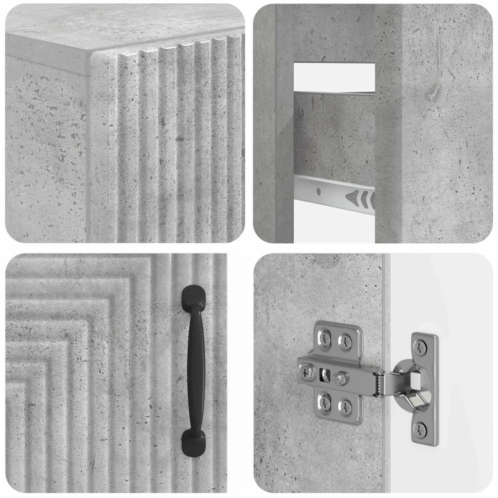Set di Armadi da Bagno da 2 Pezzi HAARLEM Grigio Cemento 3417696
