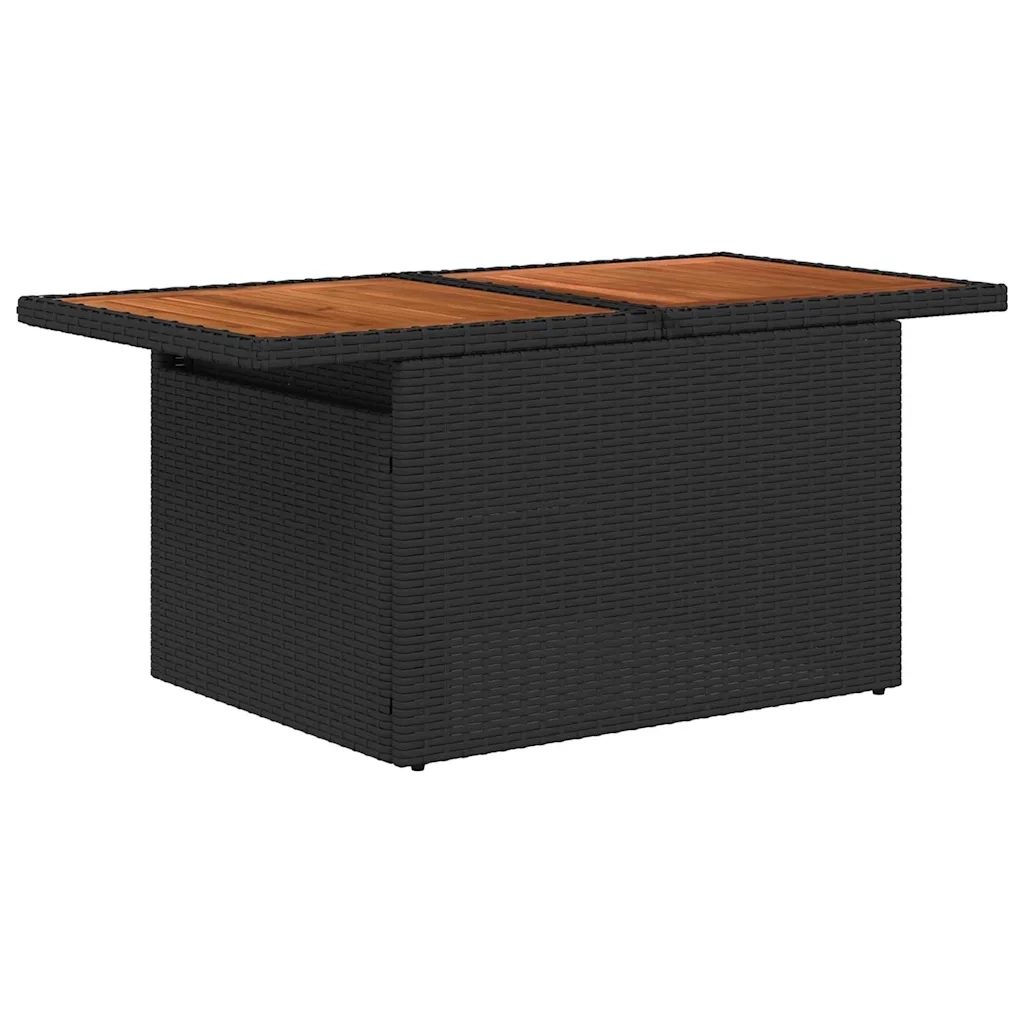 Set Divano da Giardino con archiviazione 7 pcs Nero Poly Rattan 3358277