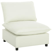 Poltrona moderna senza braccioli ¨C Xylo ¨C tessuto crema, seduta larga 146x85x78cm