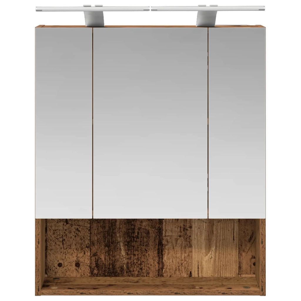 Mobiletto per specchio da bagno Legno vecchio 60 x 14.5 x 70 cm 889197