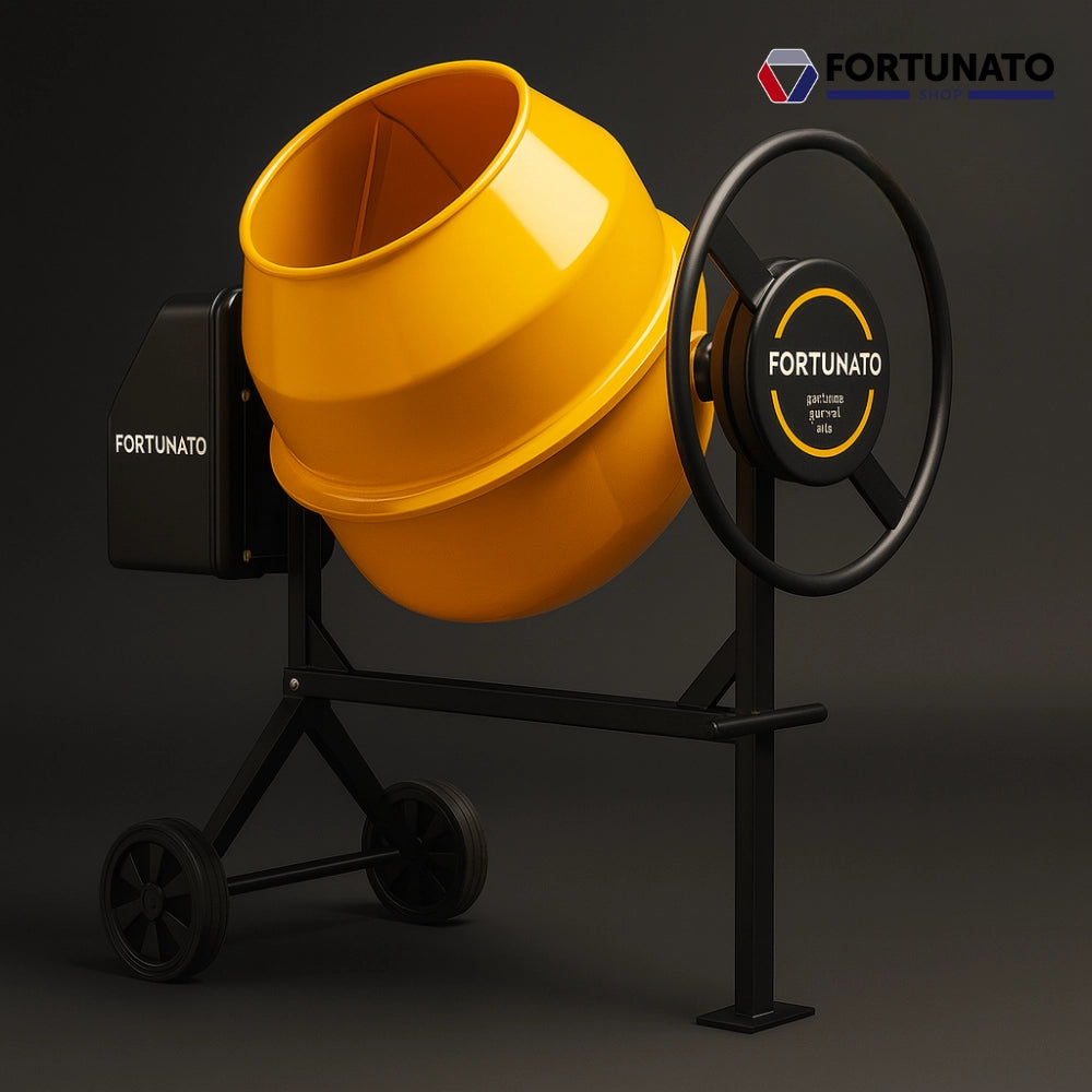 Betoniera elettrica vasca acciaio resistente 180 litri 800 w 28 rpm
