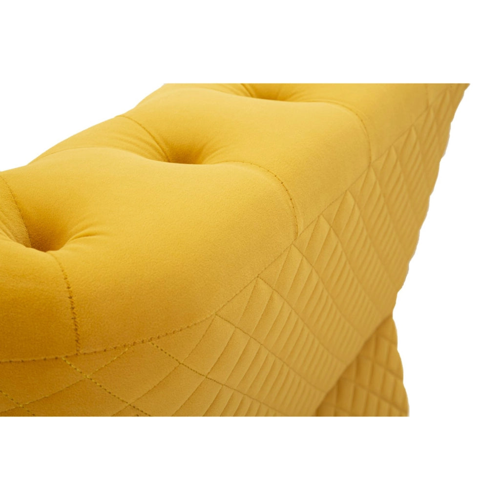 Poltrona VKH320, Giallo, Legno, 104x83x76 cm