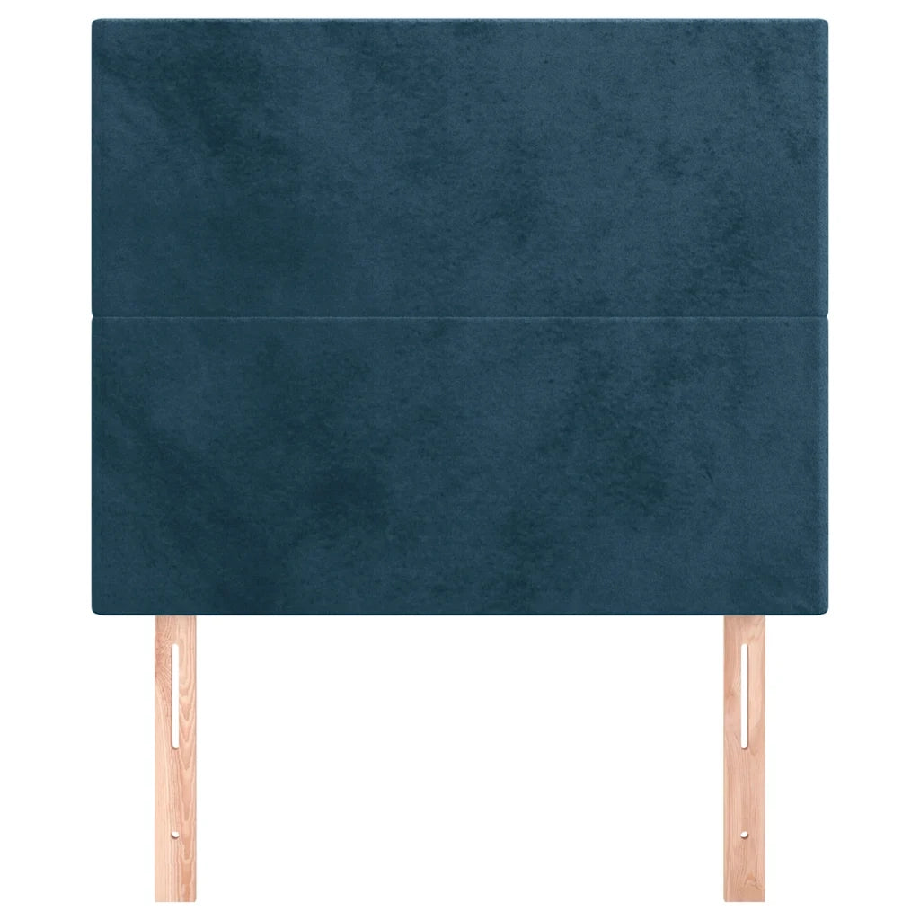 Testiera | Testata Blu Scuro 100x5x118/128 cm Velluto