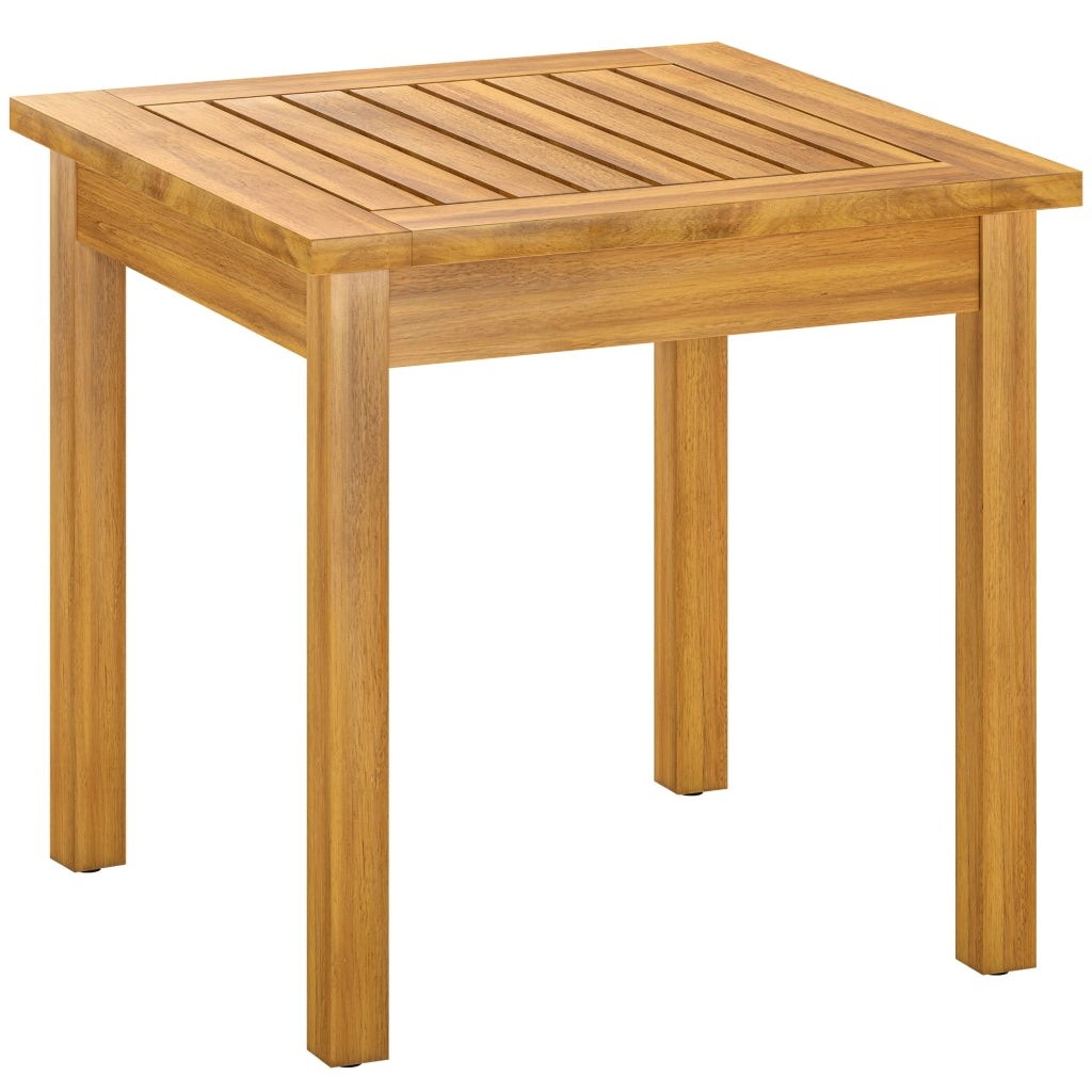 Tavolino da Giardino Quadrato in Legno di Acacia Massello ¨C zephmum ¨C 48x48x46cm Naturale