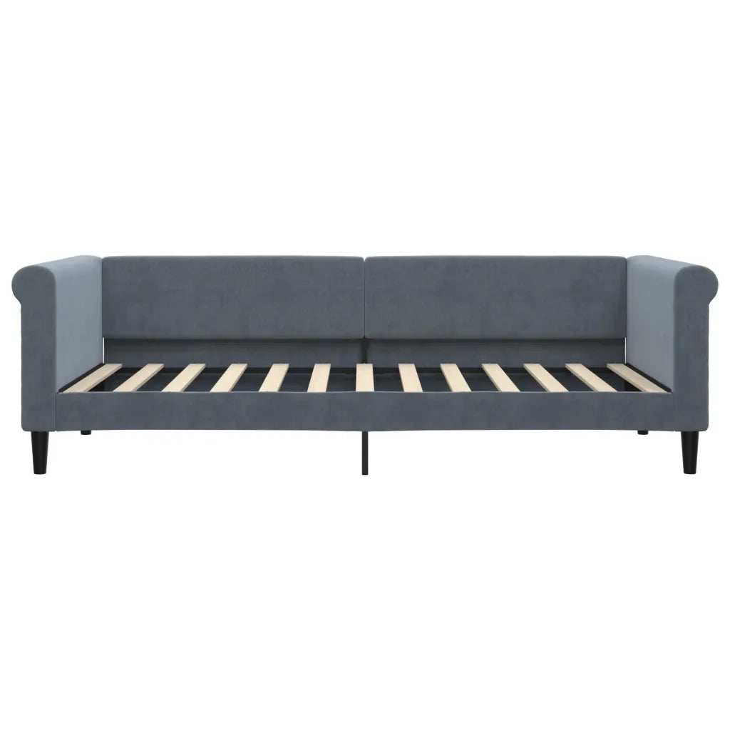 Divano letto | Sof¨¤ letto | Letto singolo Estraibile Grigio Scuro 90x200cm Velluto