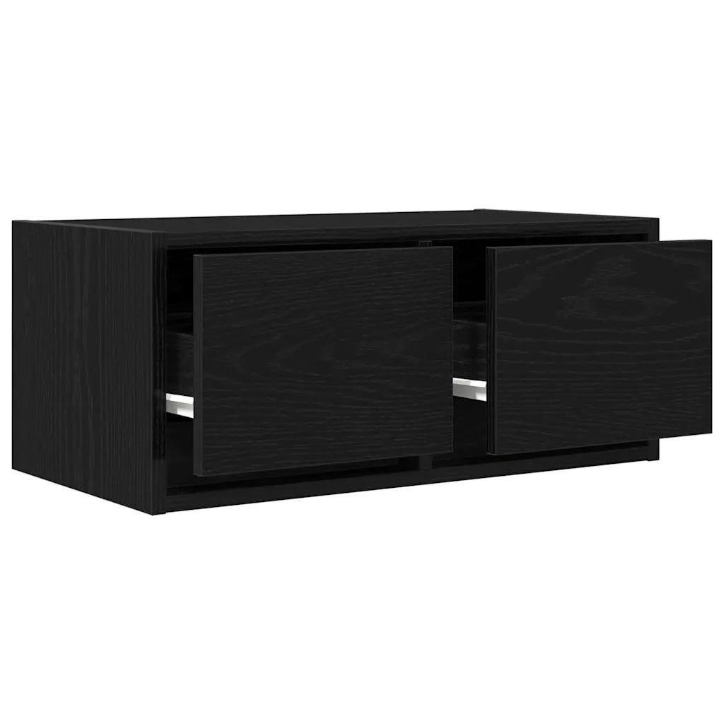 Mobile Porta TV Rovere Nero 60x31x25,5 cm in Legno Multistrato 861492