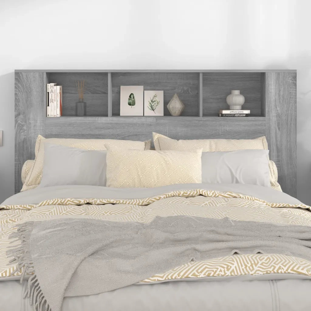 Testiera | Testata con Scomparti Grigio Sonoma 160x18,5x104,5 cm