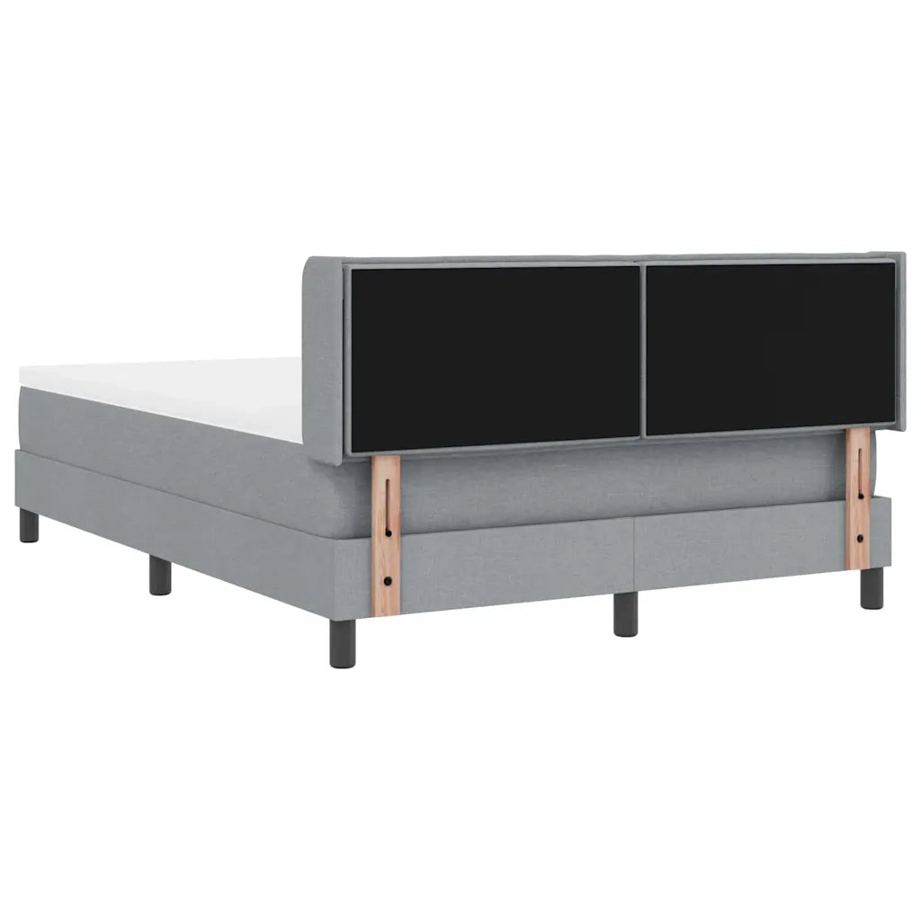 Letto a molle con testiera Grigio chiaro 190 x 140 cm Tessuto 3341034