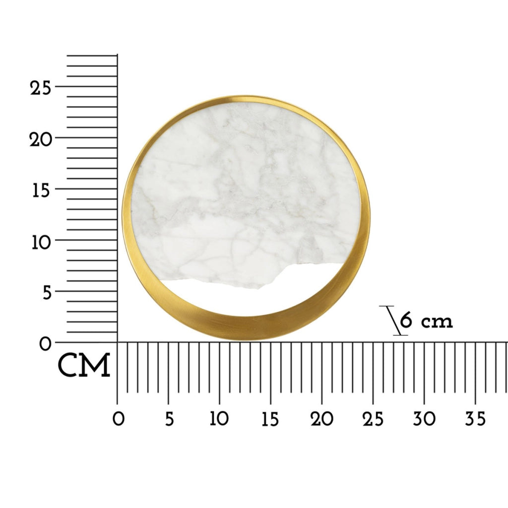 Lampada a Parete VKH45, Oro, Marmo, 24x6x24 cm