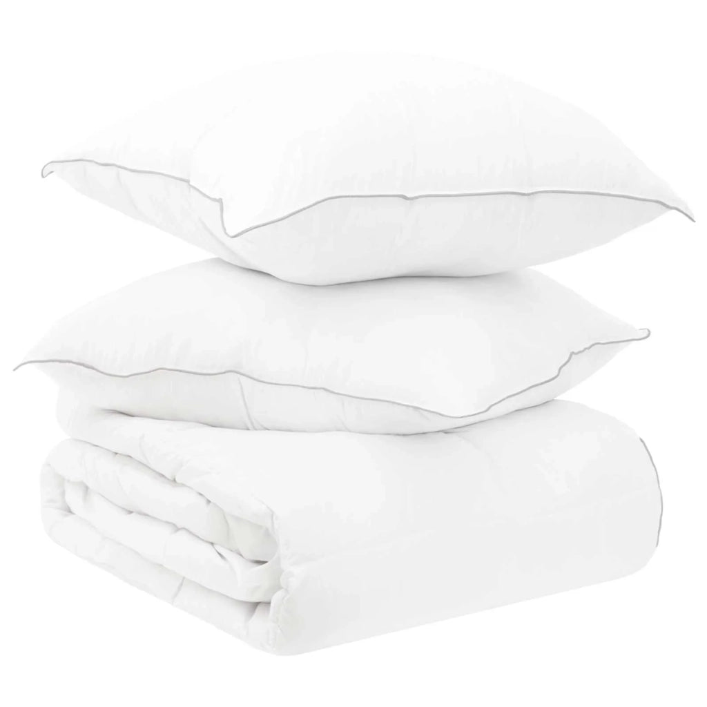 Set di Piumoni con cuscino 2 pcs Bianco Fibra di bambù 3432617