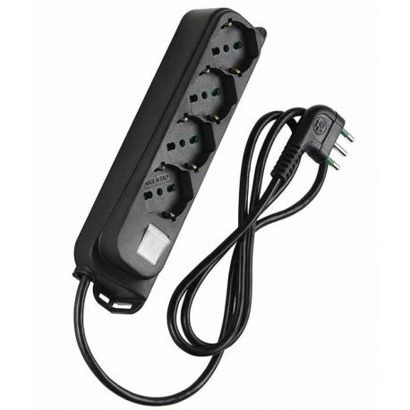 MULTIPRESA CON INTERRUTTORE 'OMEGA' mt. 3 - nera  - FANTON