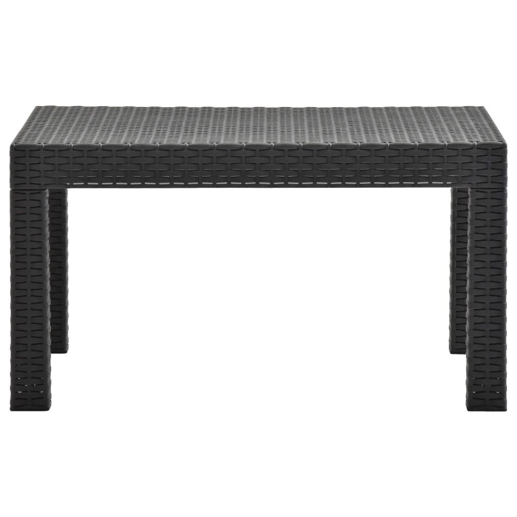 Set Divani da Giardino 2 pz | Set Salotto da Giardino con Cuscini in Rattan PP Antracite
