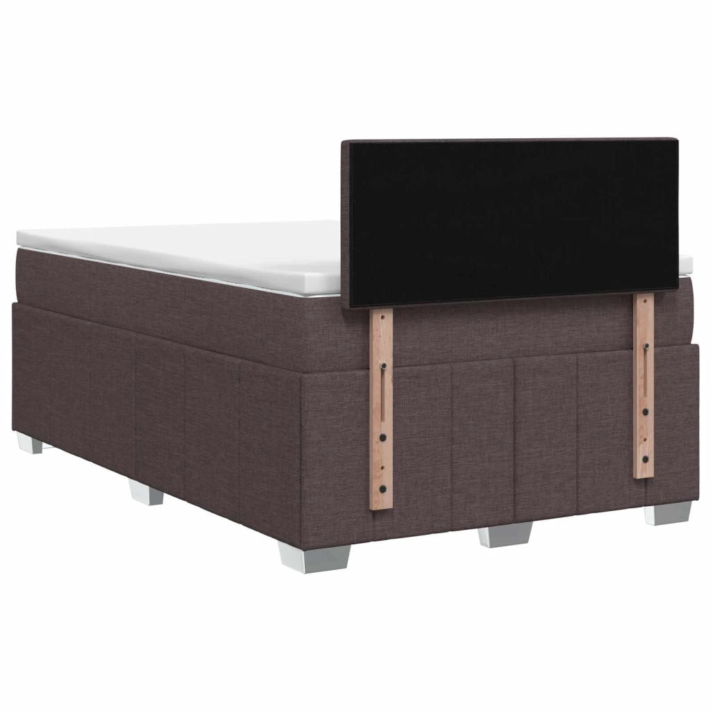 Letto box spring con materasso Marrone Scuro 120 x 190 cm 3452631