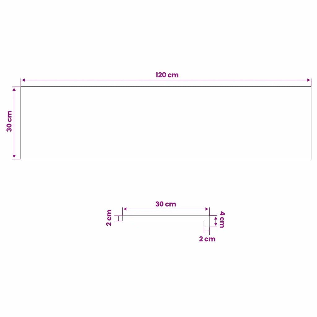 Tappeti per scale 4 pz 120 x 30 x 2 cm Marrone 3446231