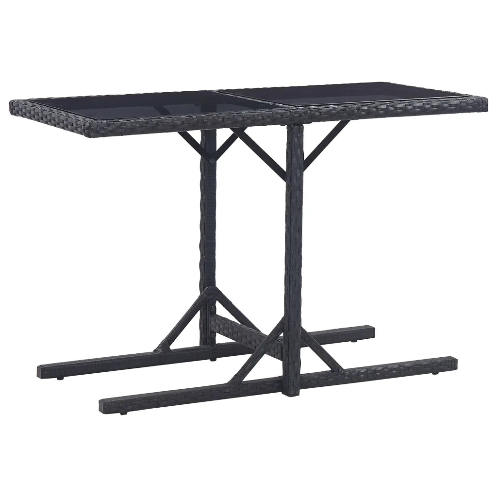 Set Mobili da Pranzo per Giardino 3 pz | Set Salotto da Giardino Nero