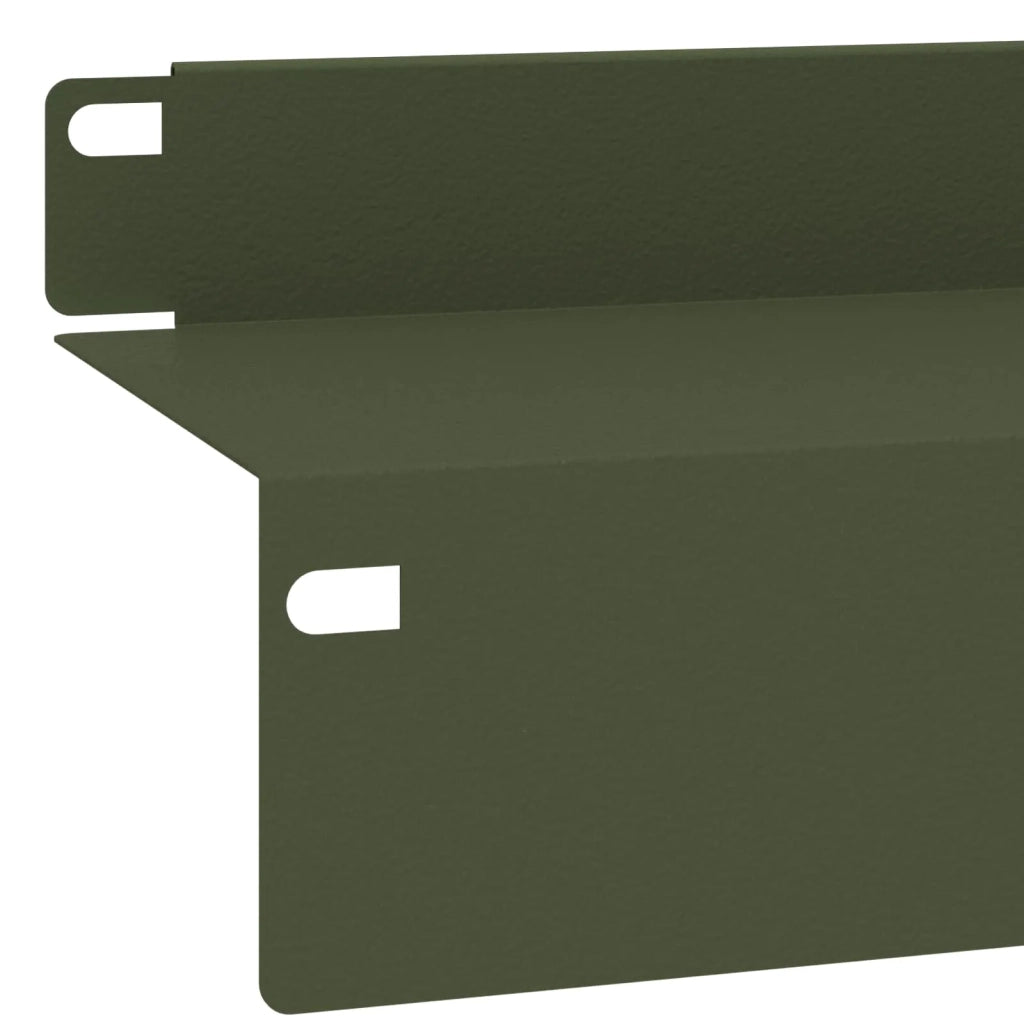 Bordura per Prato 30 pz 100 x 10 x 8 cm Acciaio Verde Oliva 8008879