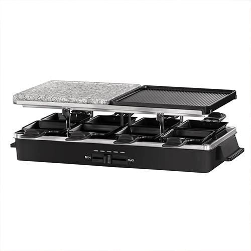 Russell Hobbs 26280-56 Multi Raclette 3 in 1 Griglia Raclette 8 Persone 1400 W Antiaderente Padellini Inclusi colore Nero