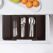 Cassa per utensili in bambù estensibile 48x46 cm - 5-7 contenitori - larghezza variabile