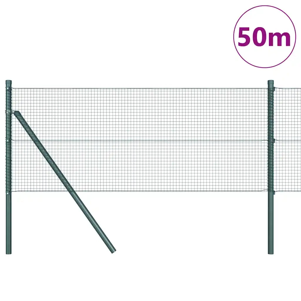Palo della recinzione Verde 50 x 0,8 m (rete 16 x 16 mm)