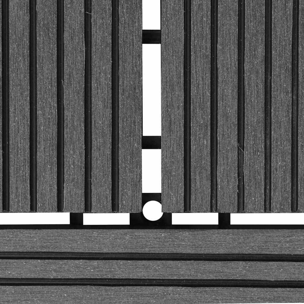 Piastrella per Decking 22 pcs Grigio 30 x 30 cm WPC 3444830