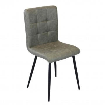POLTRONA ROSALYN REALIZZATA CON SEDUTA IN ECOPELLE 47,5X59X81H CM TORTORA