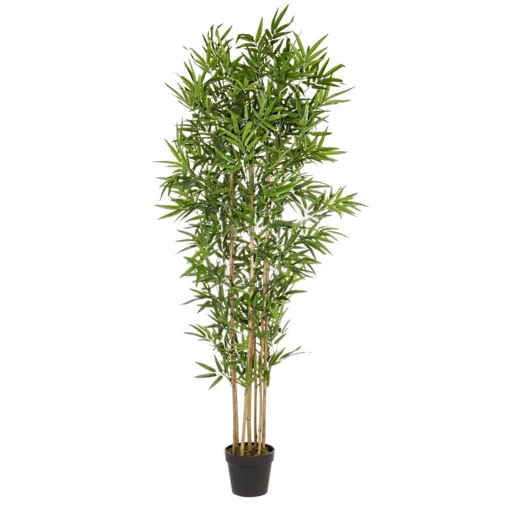 Set di 2 Piante Bamboo Artificiali con Vaso H 185 cm - BAMBOO