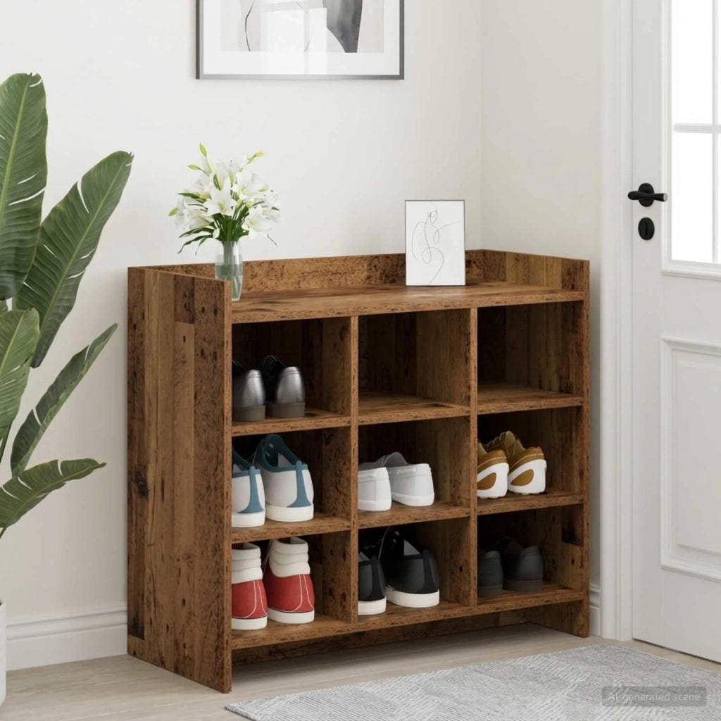 Mobile per scarpe Legno antico 85 x 39,5 x 70 cm 8011369