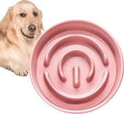Distributore lento per cani in ceramica anti-schizzo - Ø 21 cm 1000 ml rosso salmone