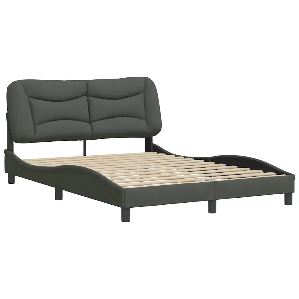 Giroletto senza Materasso Hvar Grigio Scuro 140x200 cm Tessuto