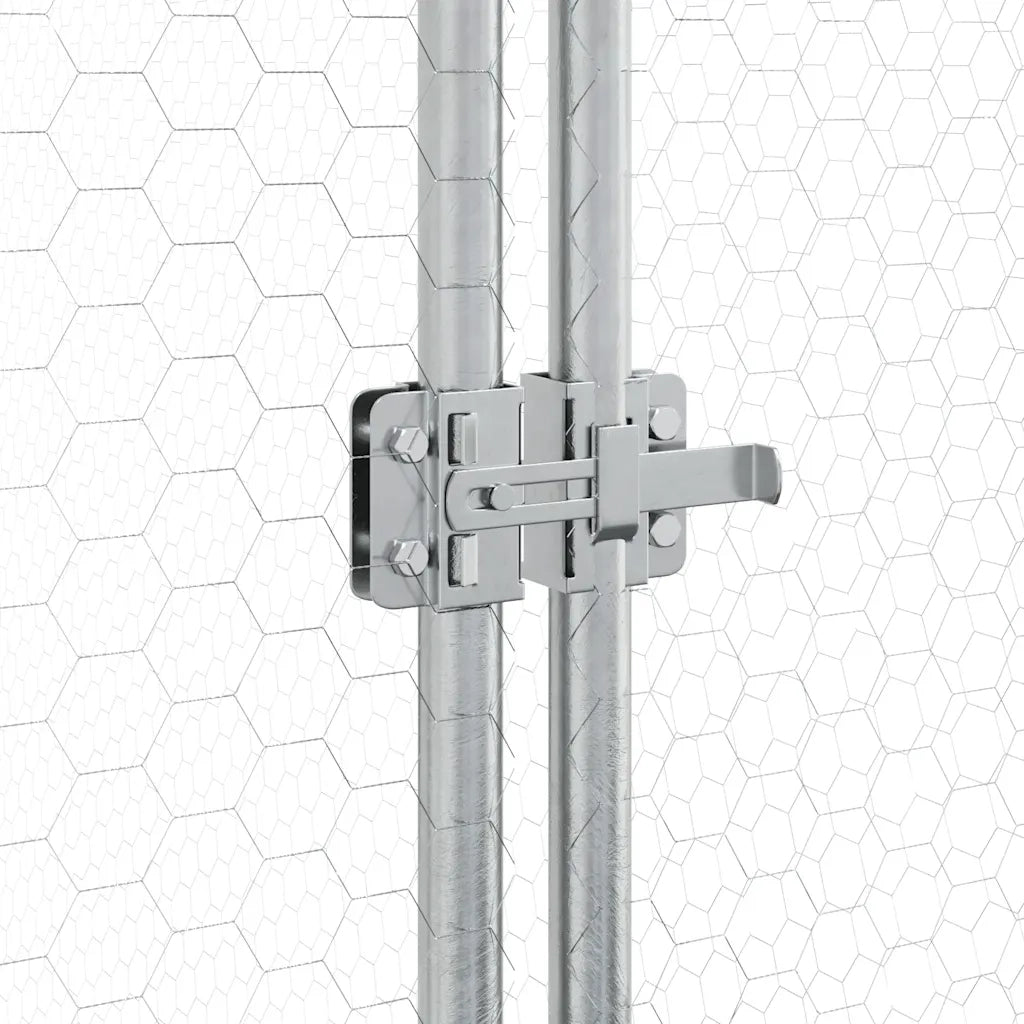 Gabbia per Polli Argento 400x105x182 cm in Acciaio Zincato CFW4334650