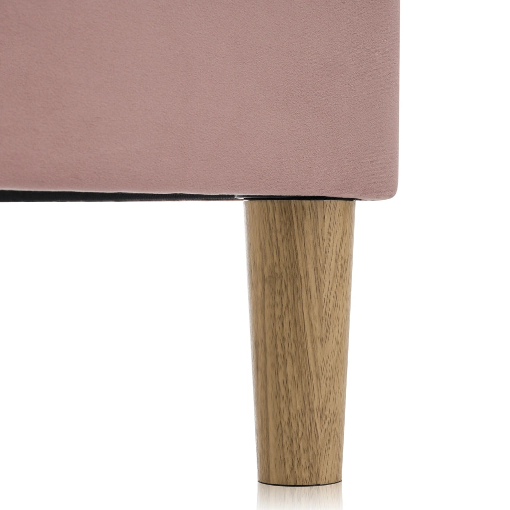 letto imbottito velluto rosa 140 x 200 cm