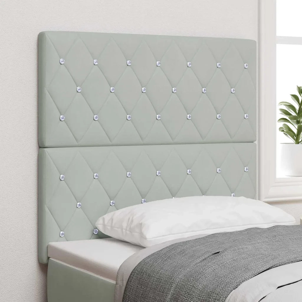 Testiera LED con testiera Grigio chiaro 80 cm Poliestere 3338348