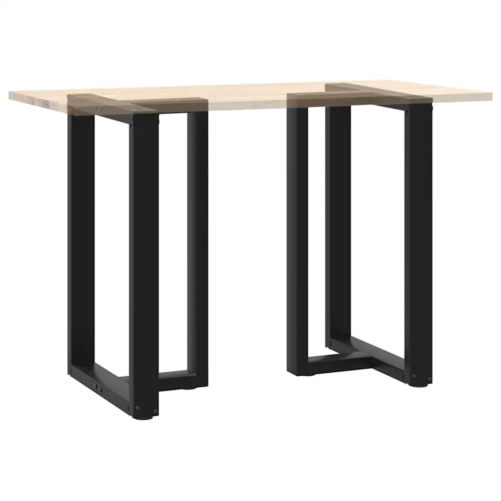 Gambe per tavolo da bar a forma di T 2 pz nere 60x35x(90-91) cm in acciaio 4013080
