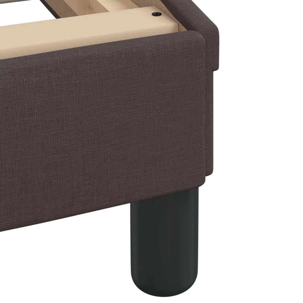 Letto con Materasso-Struttura Letto con Materasso Hvar Marrone Scuro 100x200 cm in Tessuto