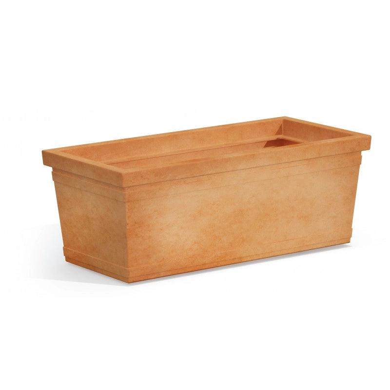 Vaso Fioriera decorativo classico tradizionale 100x47 H38 in polimero resistente impruneta per piante per giardini e terrazze - Made in Italy