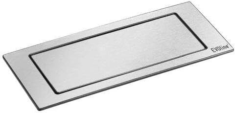 Evoline 159271016100 Backflip Blocco Prese da Incasso a Scomparsa 2 Schuko 1 USB-C 16A 230V colore Argento