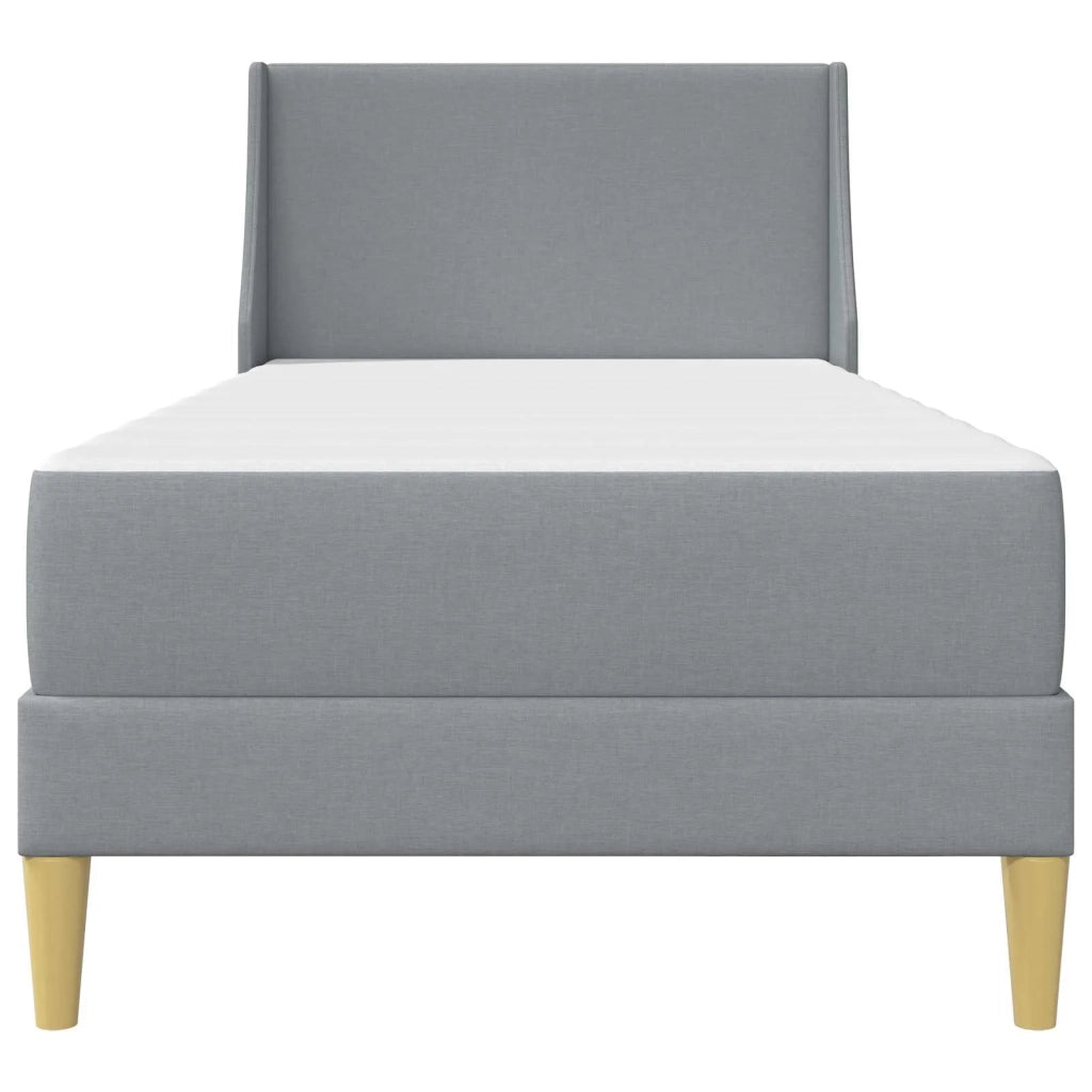 Struttura letto con materasso Grigio chiaro 90 x 190 cm Tessuto 3415232