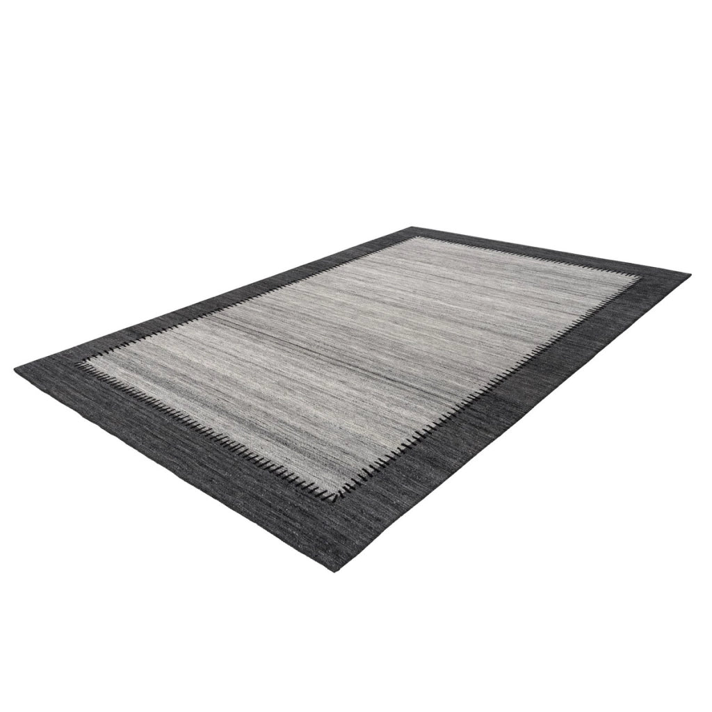 Tappeto moderno Phoenix 300 in lana grigio antracite